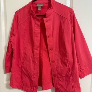 NWOT Chico's Vibrant Pink Utility Jacket